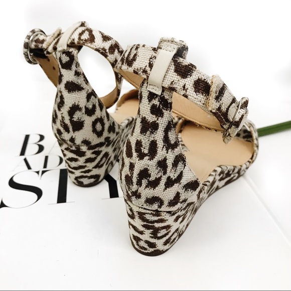 J crew Laila leopard print sandal wedge - Picture 4 of 6